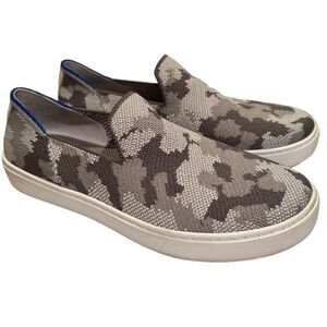 Rothy’s The Kid’s Sneaker Size 4 Camo Gray Youth Slip On Shoes Grey Washable